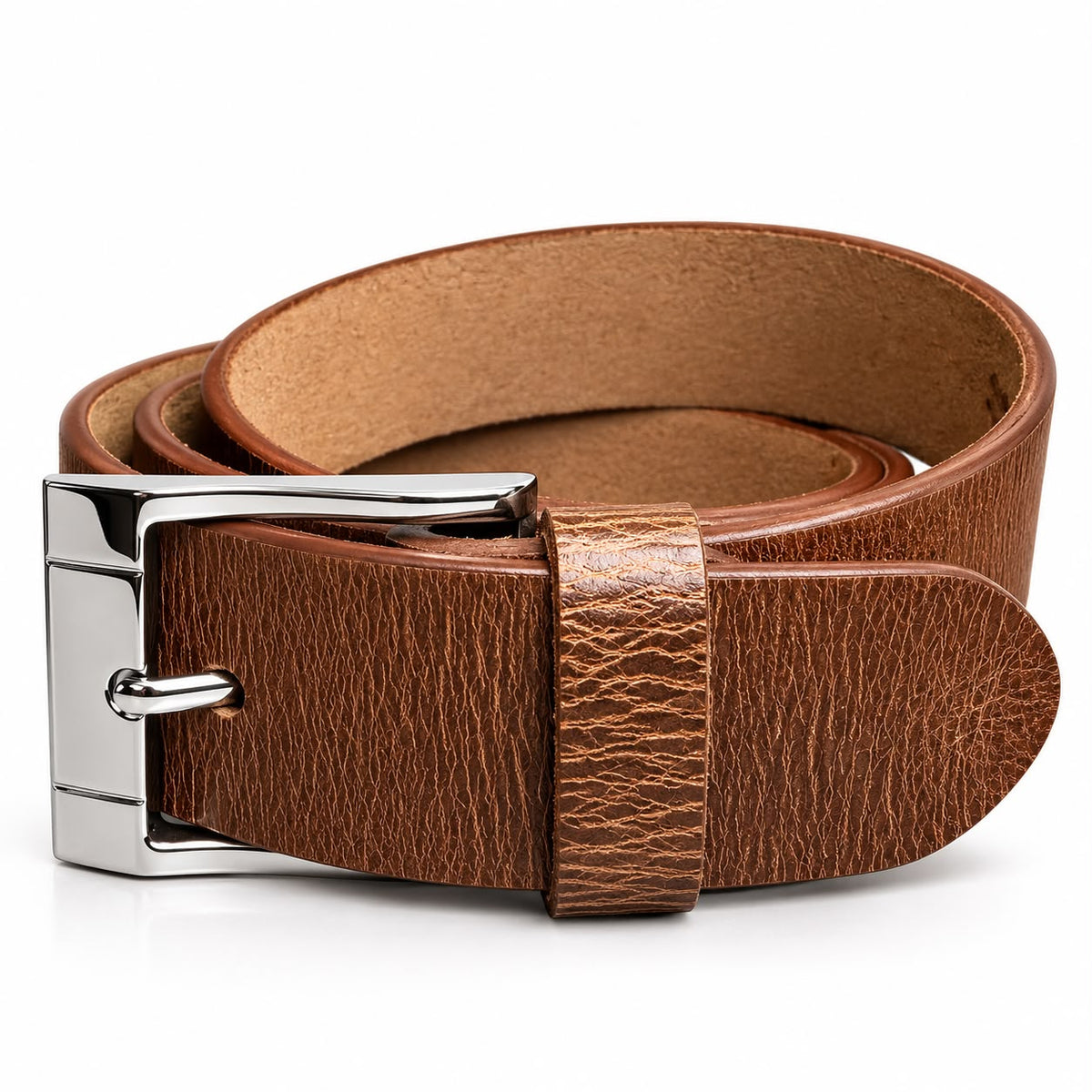 Tanholt Dark Brown Textured Men's Belt